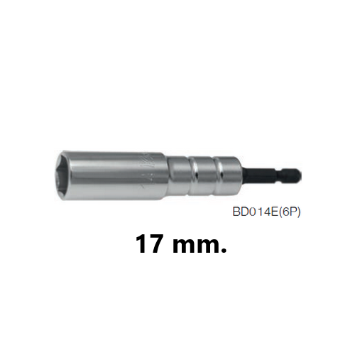 SKI - สกี จำหน่ายสินค้าหลากหลาย และคุณภาพดี | KOKEN BD014E-17 ลูกบ๊อกยาว 6P-17mm. ใช้กับไขควงไฟฟ้าแกน 1/4นิ้ว